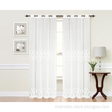Dori Sheer Embroidery Curtain Panel For Room